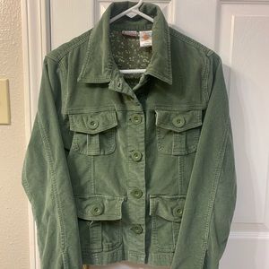 Green jean jacket